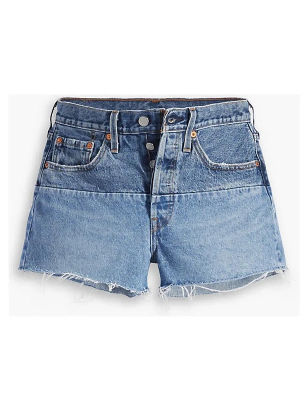 Levi’s 501 Women's High-Waist Two-Tone Denim Cutoff Shorts - Light Blue